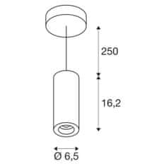 SLV BIG WHITE NUMINOS PD PHASE S vnútornou LED závesné svietidlo biela/čierna 3000 K 24° 1004158