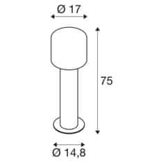 SLV BIG WHITE OVALISK 75 FL vonkajšie LED stojacie svietidlo antracit CCT switch 3000/4000 K 1004680