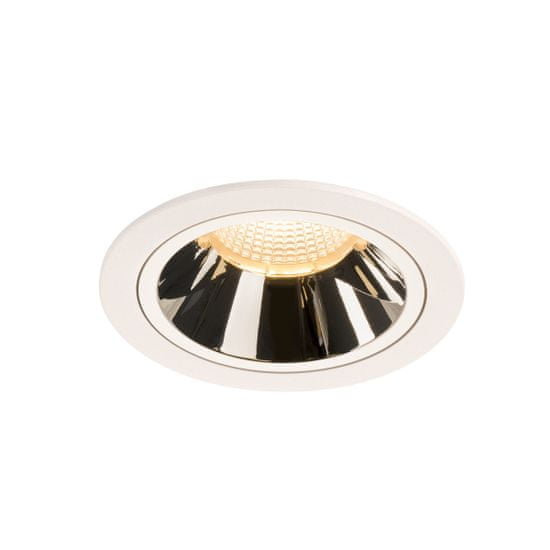 SLV BIG WHITE NUMINOS DL L vnútorné LED zápustné stropné svietidlo biela/chróm 3000 K 55° 1003957