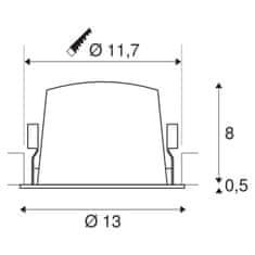 SLV BIG WHITE NUMINOS DL L vnútorné LED zápustné stropné svietidlo čierna/biela 3000 K 55° 1003944