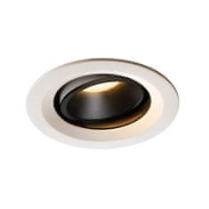 SLV BIG WHITE NUMINOS MOVE DL M vnútorné LED zápustné stropné svietidlo biela/čierna 3000 K 20° otočné a výkyvné 1003589