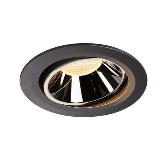 SLV BIG WHITE NUMINOS MOVE DL XL vnútorné LED zápustné stropné svietidlo čierna/chróm 3000 K 20° otočné a výkyvné 1003723