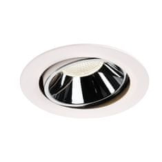 SLV BIG WHITE NUMINOS MOVE DL XL vnútorné LED zápustné stropné svietidlo biela/chróm 4000 K 20° otočné a výkyvné 1003759
