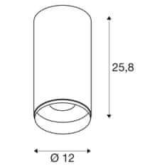 SLV BIG WHITE NUMINOS DALI XL prisadené stropné svietidlo čierne 36 W 2700 K 60° 1005761