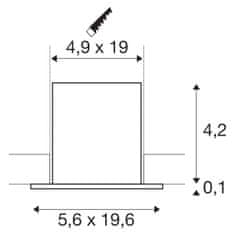 SLV BIG WHITE MILANDOS 6 stropné zápustné svietidlo biele 2700 K 45 ° 1005417