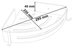 TZB Sada rohových políc do kúpeľne MYZEA II 2 ks strieborná