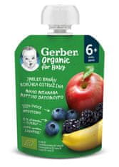 GERBER Organic Kapsička jablko, banán, čučoriedka a černica 90 g