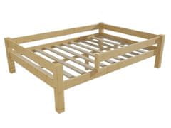 eoshop Detská posteľ 8X8 01D so zábranou (Rozmer: 140 x 200 cm, Farba dreva: bezfarebný lak)