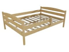 eoshop Detská posteľ DP 017 XL so zábranou (Rozmer: 140 x 200 cm, Farba dreva: bezfarebný lak)