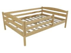 eoshop Detská posteľ DP 020 XL so zábranou (Rozmer: 120 x 200 cm, Farba dreva: bezfarebný lak)