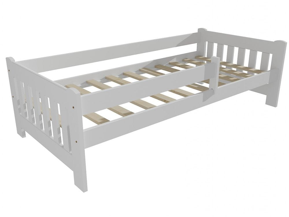 eoshop Detská posteľ DP 022 so zábranou (Rozmer: 90 x 200 cm, Farba dreva: farba biela)