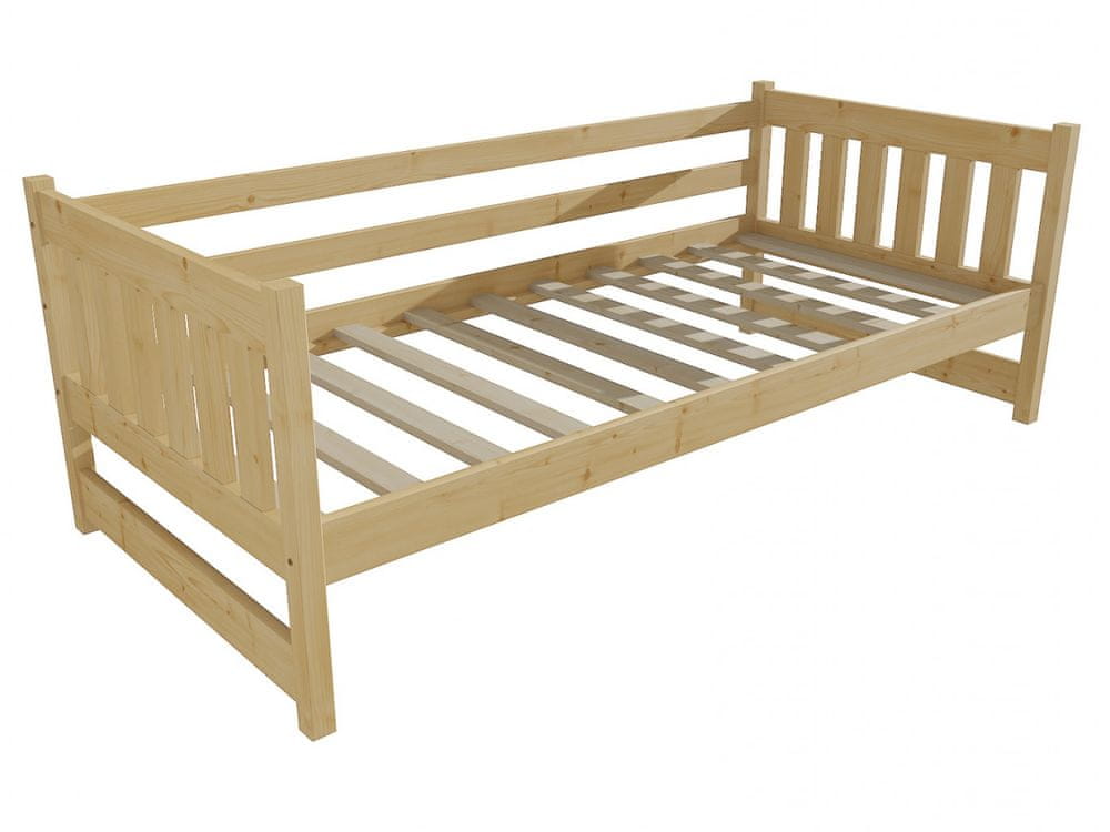 eoshop Detská posteľ DP 024 (Rozmer: 80 x 160 cm, Farba dreva: bezfarebný lak)