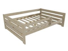 eoshop Detská posteľ DP 025 XL so zábranou (Rozmer: 120 x 200 cm, Farba dreva: surové drevo)