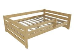 eoshop Detská posteľ DP 025 XL so zábranou (Rozmer: 140 x 200 cm, Farba dreva: bezfarebný lak)