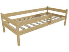 eoshop Detská posteľ DP 027 so zábranou (Rozmer: 90 x 200 cm, Farba dreva: bezfarebný lak)