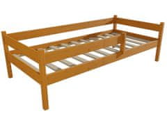 eoshop Detská posteľ DP 027 so zábranou (Rozmer: 90 x 200 cm, Farba dreva: morenie jelša)