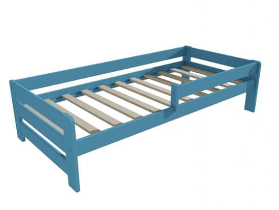 eoshop Detská posteľ so zábranou VMK003D KIDS (Rozmer: 80 x 200 cm, Farba dreva: farba modrá)