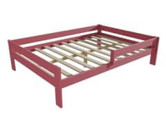 eoshop Detská posteľ so zábranou VMK006C KIDS (Rozmer: 140 x 200 cm, Farba dreva: farba ružová)