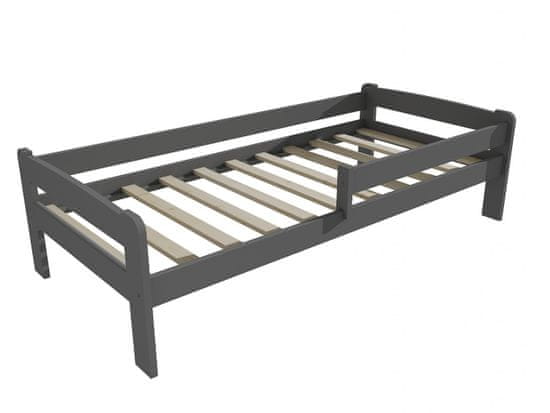 eoshop Detská posteľ so zábranou VMK009C KIDS (Rozmer: 80 x 200 cm, Farba dreva: farba sivá)
