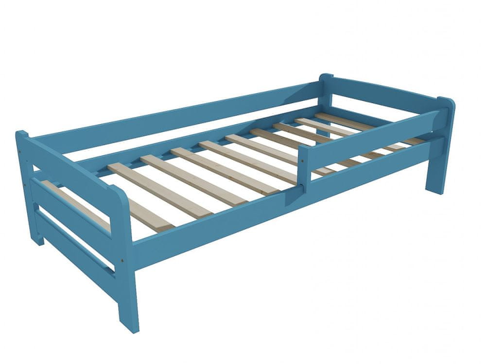eoshop Detská posteľ so zábranou VMK009D KIDS (Rozmer: 100 x 200 cm, Farba dreva: farba modrá)