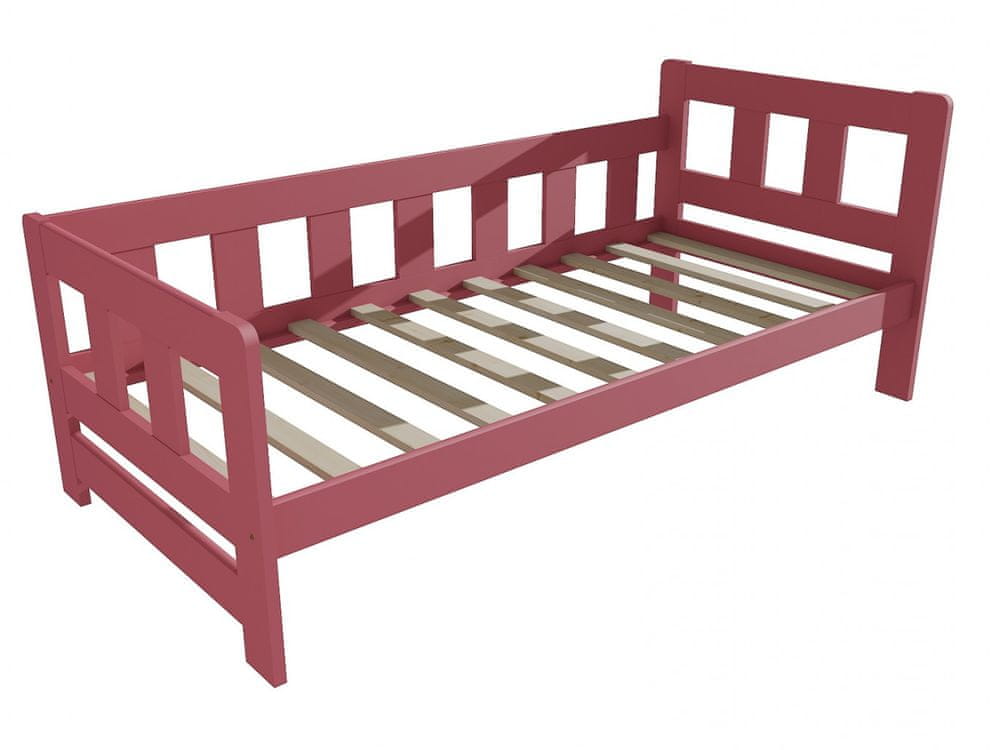 eoshop Detská posteľ VMK010FB KIDS (Rozmer: 80 x 160 cm, Farba dreva: farba ružová)