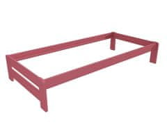 eoshop Jednolôžková posteľ VMK004B (Rozmer: 90 x 200 cm, Farba dreva: farba ružová)