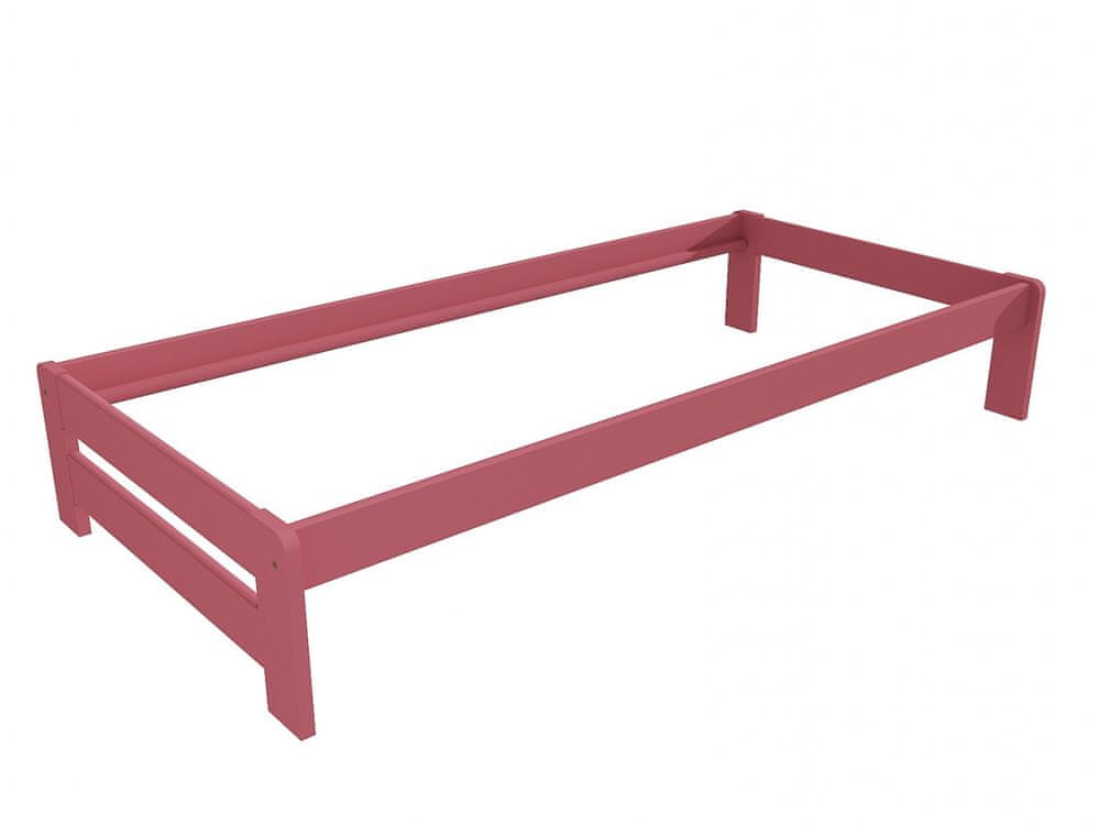 eoshop Jednolôžková posteľ VMK004B (Rozmer: 100 x 200 cm, Farba dreva: farba ružová)