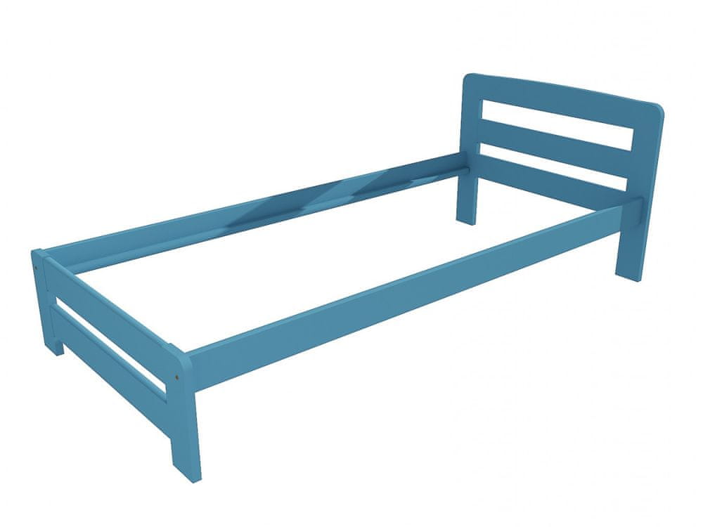 eoshop Jednolôžková posteľ VMK008B (Rozmer: 100 x 200 cm, Farba dreva: farba modrá)