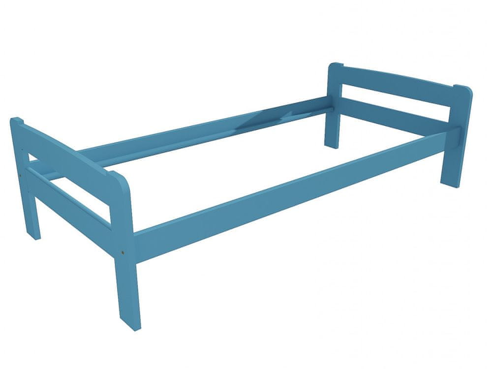 eoshop Jednolôžková posteľ VMK009C (Rozmer: 100 x 200 cm, Farba dreva: farba modrá)