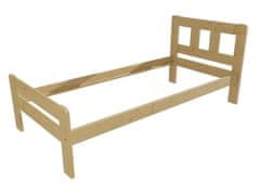 eoshop Jednolôžková posteľ VMK010C (Rozmer: 80 x 200 cm, Farba dreva: bezfarebný lak)