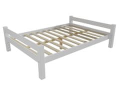 eoshop Manželská posteľ 8X8 01B masív borovice (Rozmer: 120 x 200 cm, Farba dreva: farba biela)