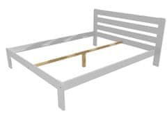 eoshop Manželská posteľ VMK001A masív borovice (Rozmer: 180 x 200 cm, Farba dreva: farba biela)