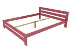 eoshop Manželská posteľ VMK002B masív borovice (Rozmer: 180 x 200 cm, Farba dreva: farba ružová)