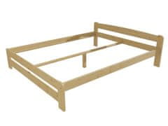 eoshop Manželská posteľ VMK009B masív borovice (Rozmer: 180 x 200 cm, Farba dreva: bezfarebný lak)