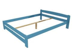 eoshop Manželská posteľ VMK009B masív borovice (Rozmer: 180 x 200 cm, Farba dreva: farba modrá)