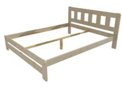 eoshop Manželská posteľ VMK010B masív borovice (Rozmer: 180 x 200 cm, Farba dreva: surové drevo)