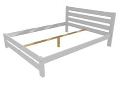 eoshop Manželská posteľ VMK011B masív borovice (Rozmer: 180 x 200 cm, Farba dreva: farba biela)