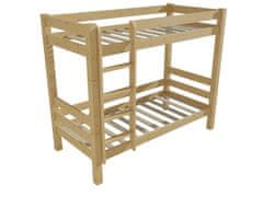 eoshop Poschodová posteľ 8X8 03B (Rozmer: 80 x 200 cm, Farba dreva: bezfarebný lak)