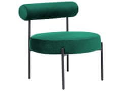 Beliani Zamatová stolička smaragdovo zelená ALPHA