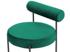 Beliani Zamatová stolička smaragdovo zelená ALPHA