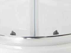 Beliani Strieborný sprchový kút z tvrdeného skla 80 x 80 x 185 cm JUKATAN