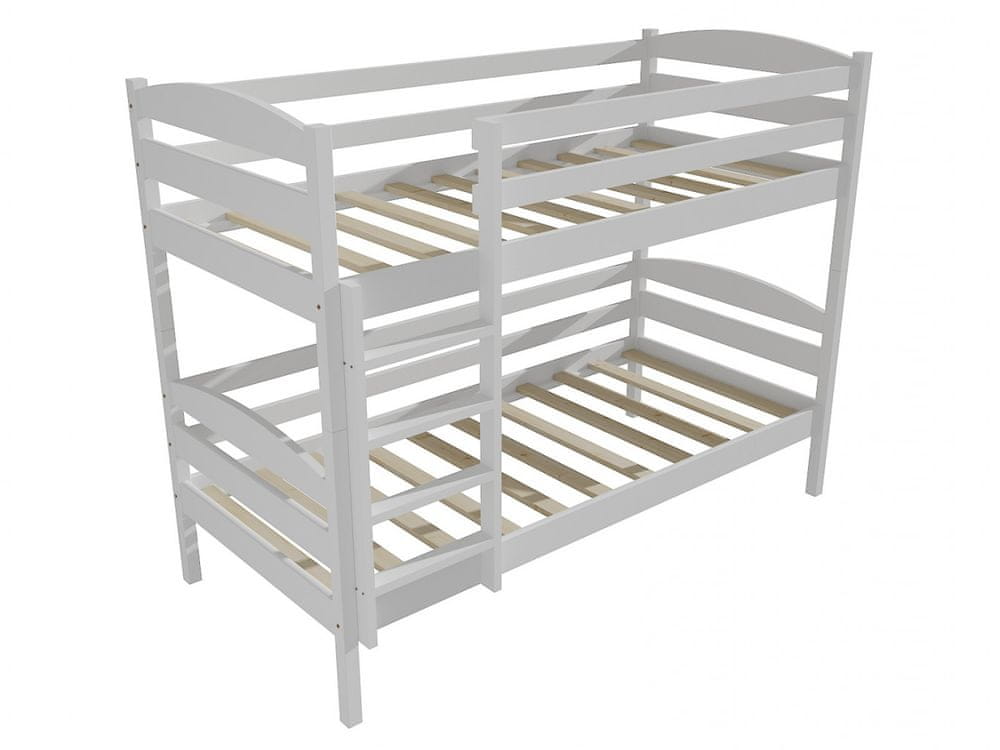 eoshop Poschodová posteľ PP 018 (Rozmer: 80 x 200 cm, Priestor medzi lôžkami: 80 cm, Farba dreva: farba biela)