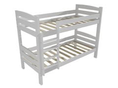 eoshop Poschodová posteľ PP 019 (Rozmer: 80 x 200 cm, Priestor medzi lôžkami: 80 cm, Farba dreva: farba biela)