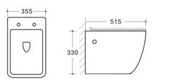 Mexen VEGA RIMLESS SLIM závesný klozet DUROPLAST 30654000 - MEXEN