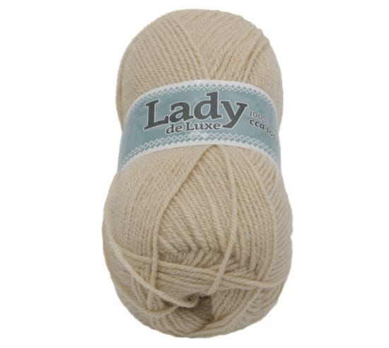 Priadza LADY de Luxe - 100g / 238 m - smotanová