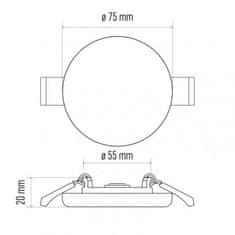 EMOS ZV1112 LED podhľadové svietidlo VIXXO 7,5 cm, 6 W, neutrálna biela 1540110621