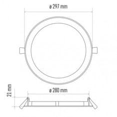 EMOS LED podhľadové svietidlo PROFI biele ZD1151, 30 cm, 24 W, teplá biela 1540112410