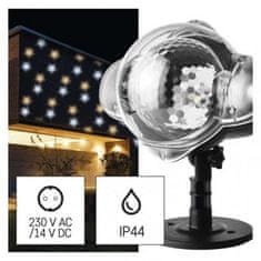 EMOS DCPN01 LED dekoratívny projektor – hviezdičky, vonkajšie aj vnútorné, teplá/studená biela 1550003000