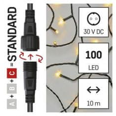 EMOS D1AW02 Standard LED spojovacia vianočná reťaz, 5 m, vonkajšia aj vnútorná, teplá biela 1550010001