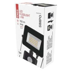 EMOS ZS2312 LED reflektor SIMPO s pohybovým čidlom, 10,5 W, čierny, neutrálna biela 1531231200